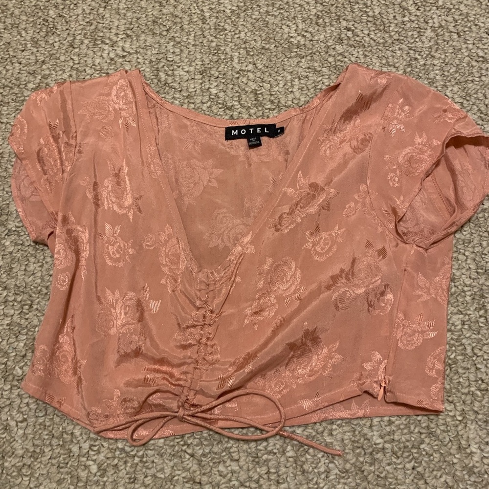 motel rocks pink satin top!